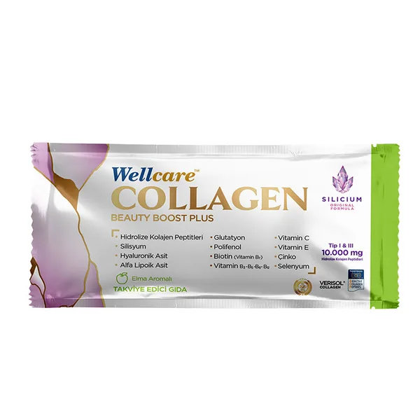 Wellcare Collagen Beauty Boost Plus 10.000 mg 30 Sachets Apple Flavored 2