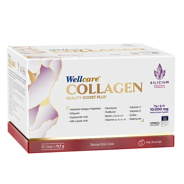 Wellcare Collagen Beauty Boost Plus 10.000 mg 30 pcs Pomegranate Flavored