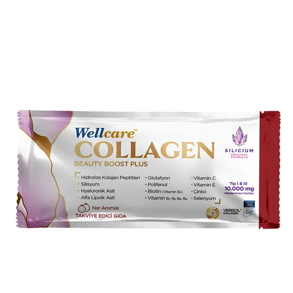 Wellcare Collagen Beauty Boost Plus 10.000 mg 30 pcs Pomegranate Flavored 2
