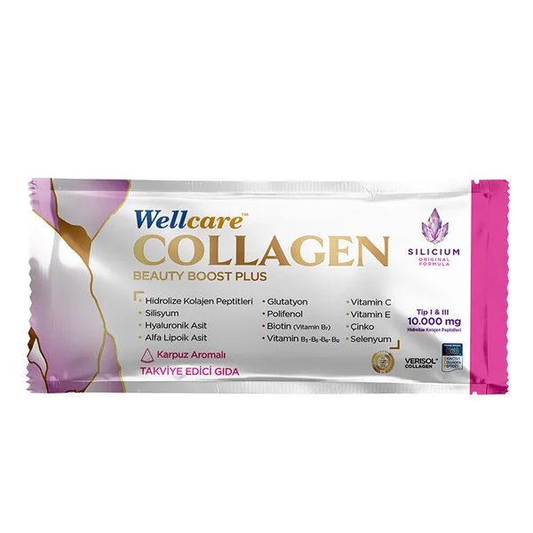 Wellcare Collagen Beauty Boost Plus 10.000 mg 30 Sachets Watermelon Flavored 2