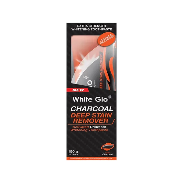 White Glo Stain Remover Whitening Toothpaste 100 ml - FREE Toothbrush 2