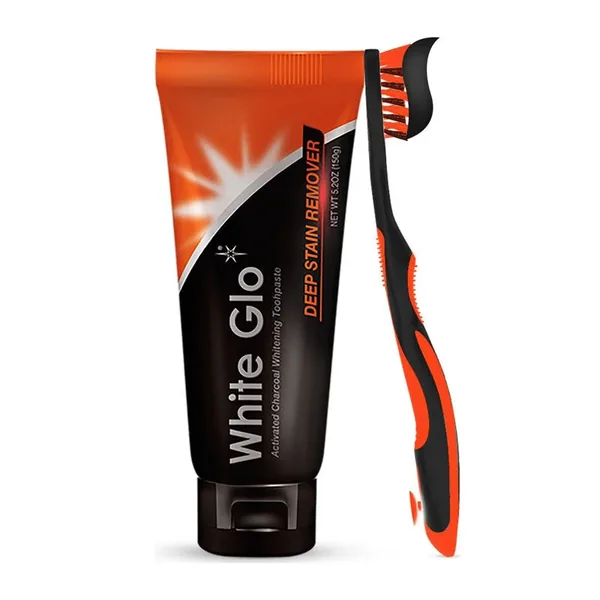 White Glo Stain Remover Whitening Toothpaste 100 ml - FREE Toothbrush 3