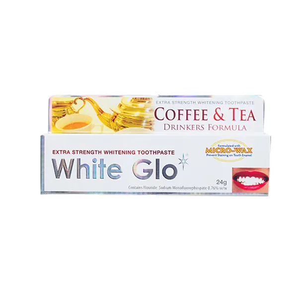 White Glo Zahnaufhellende Zahnpasta für Tee- und Kaffeeflecken 24g 3