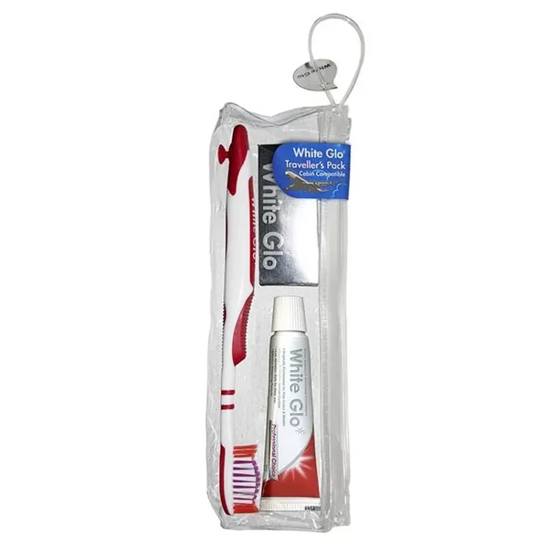 Weiß Glo Reisezahnbürste &amp; Zahnaufhellungszahnpasta Set 2