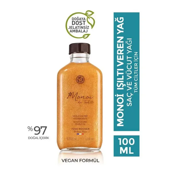 Yves Rocher Monoi Shimmering Hair and Body Oil 100 ml 4