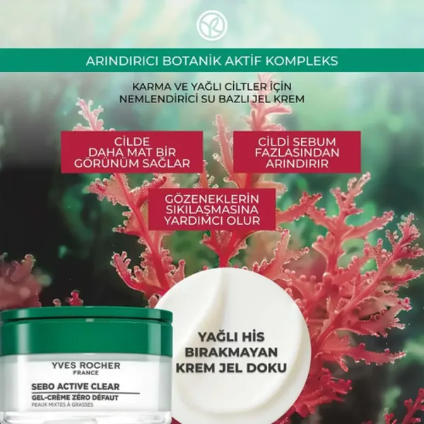 Yves Rocher Sebo Vegetal Pore Tightening Moisturizing Gel Cream 50 ml 3