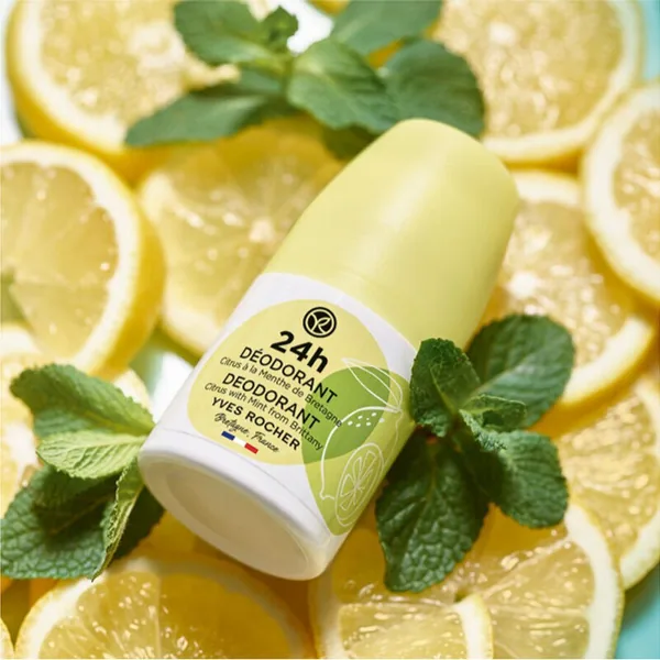 Yves Rocher مزيل عرق رول أون من إيف روشيه للجنسين برائحة النعناع والليمون العضوي 50 مل 2