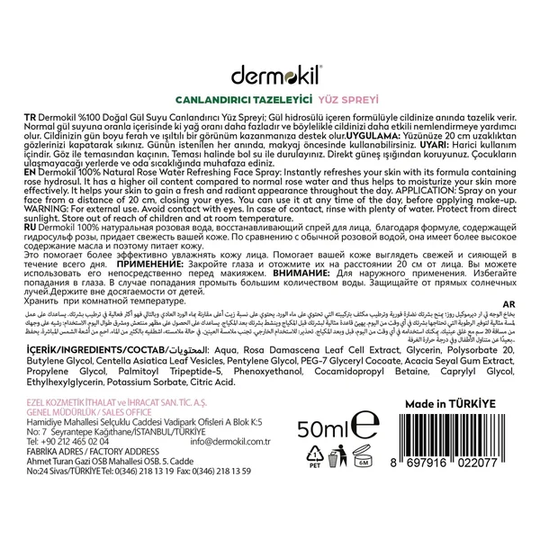 Dermokil Rosenwasser Spray 50ml 4