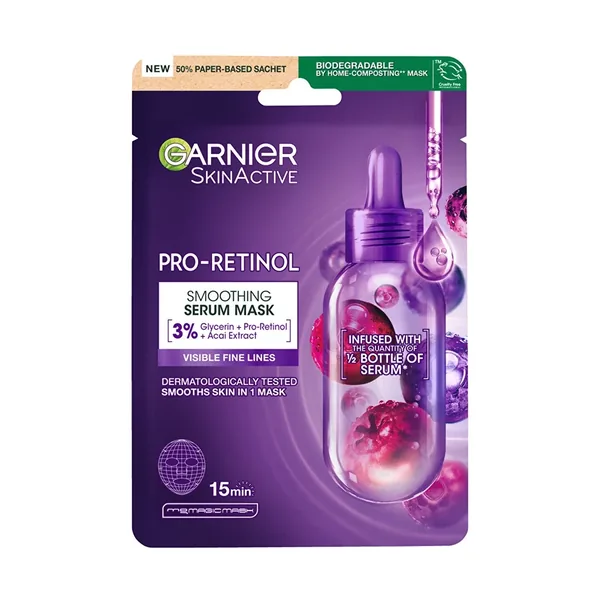 Garnier Pro-Retinol Smoothing Sheet Mask 22gr 2