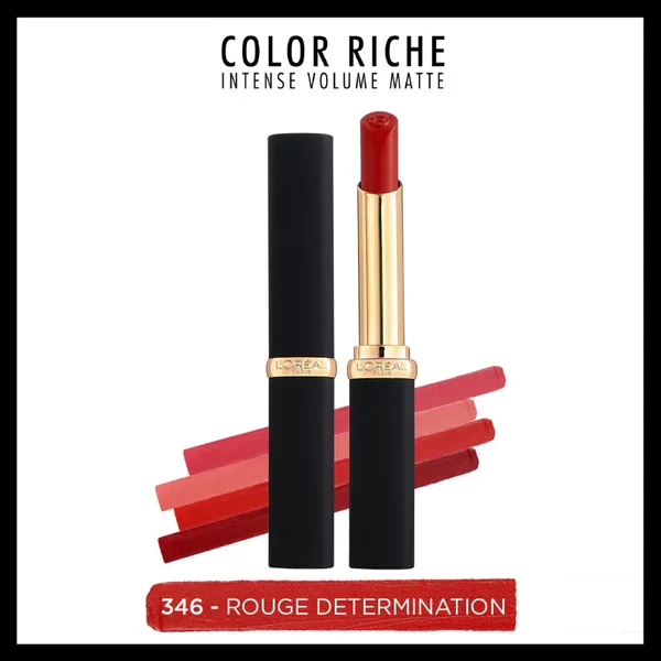 Loreal Paris Color Riche Intense Volume Matte Ruj - 346 Rouge Determination 4