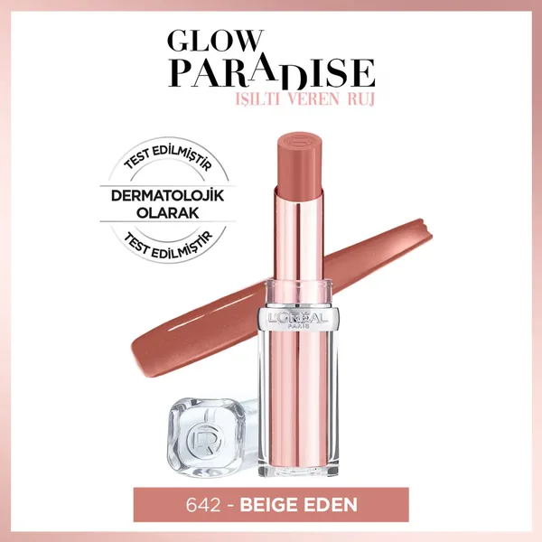 L’Oreal Paris Glow Paradise Balm In Lipstick - 642 Beige Eden 2