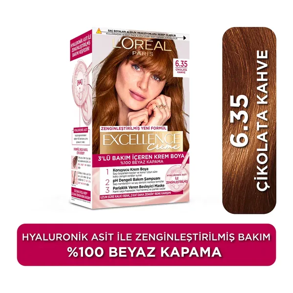 Loreal Paris Excellence Creme Hair Color 6.35 Chocolate Brown