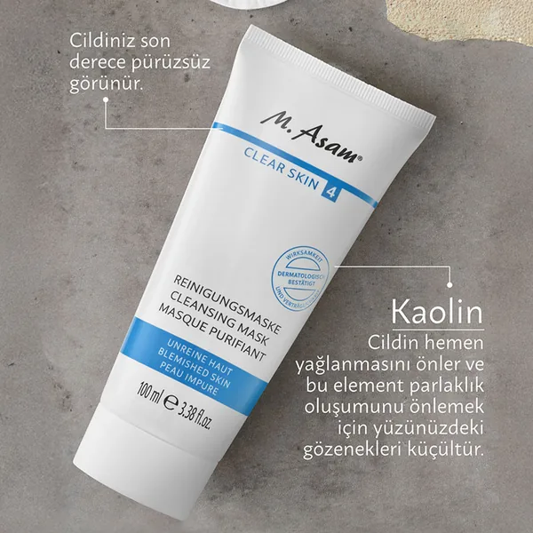 M. Asam CLEAR SKIN Mattifying Purifying %10 Kaolin Clay Mask for Oily Skin 100 ml 3