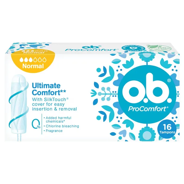 o.b.® ProComfort Normal Tampons für leichte bis mittlere Flüsse 16 Stück 2