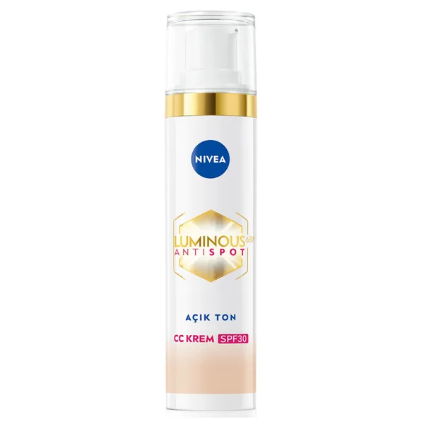Nivea Luminous Anti Spot CC Cream SPF 30 - Tinted Moisturizer Light Tone 40 ml