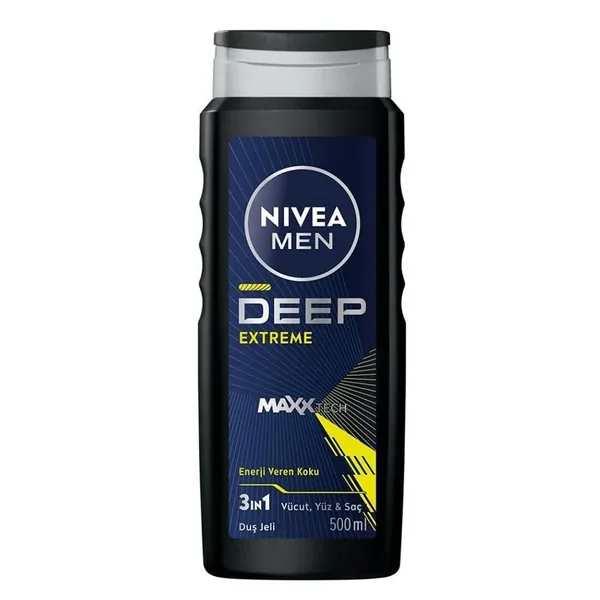 Nivea Men Deep Extreme 3in1 Shower Gel 500 ml 2