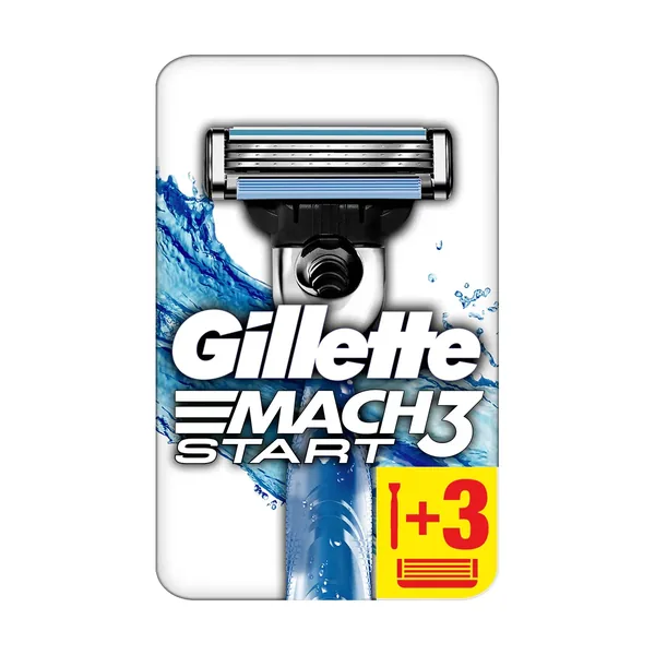 Gillette Mach 3 Start Bluestar Razor + 3 Replacement Blades 2
