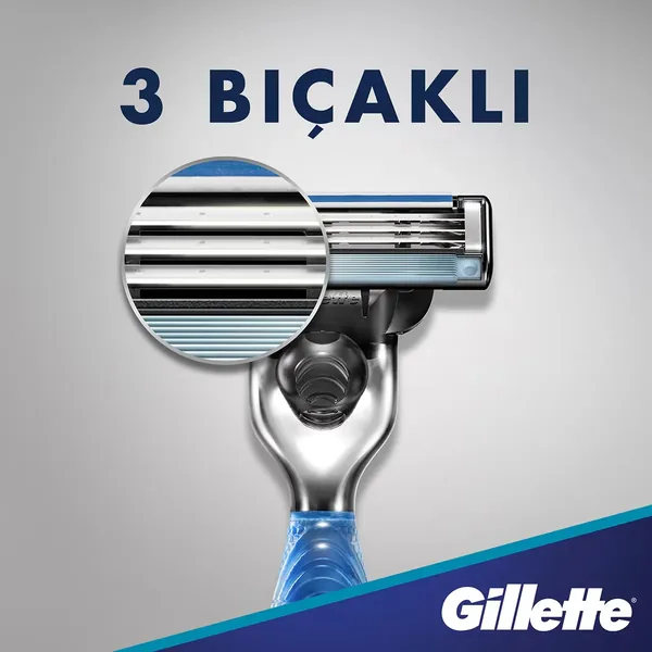 Gillette Mach 3 Start Bluestar Razor + 3 Replacement Blades 4