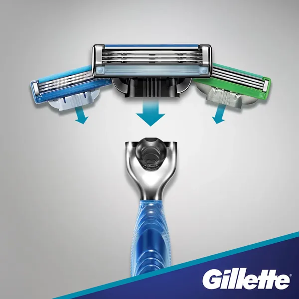 Gillette Mach 3 Start Bluestar Razor + 3 Replacement Blades 5