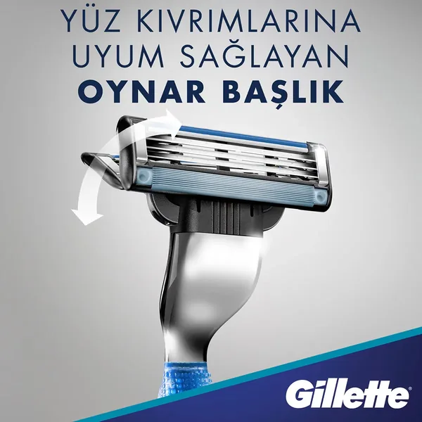 Gillette Mach 3 Start Bluestar Razor + 3 Replacement Blades 6