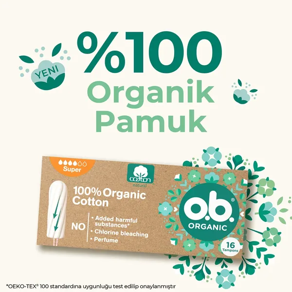 O.B. Bio-Baumwolle Super Tampons - 16 Stück 6