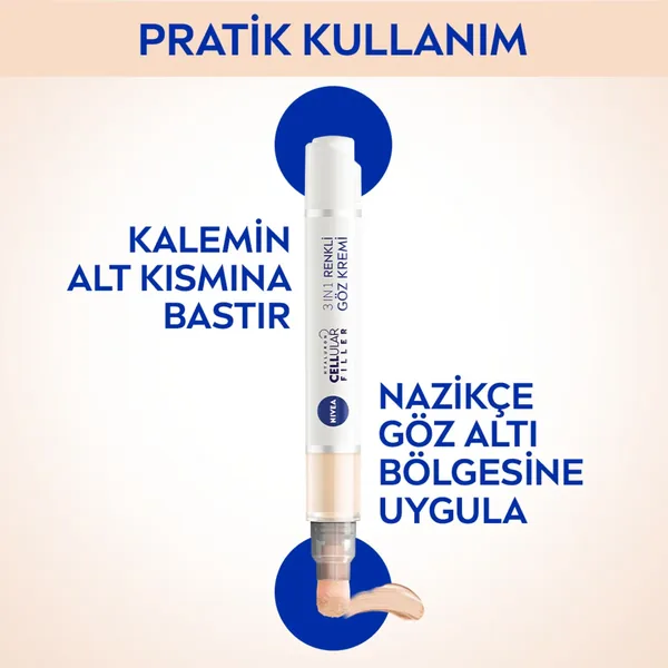 Nivea Hyaluron Cellular Filler 3in1 Tinted Eye Cream Medium Shade 4 ml 6