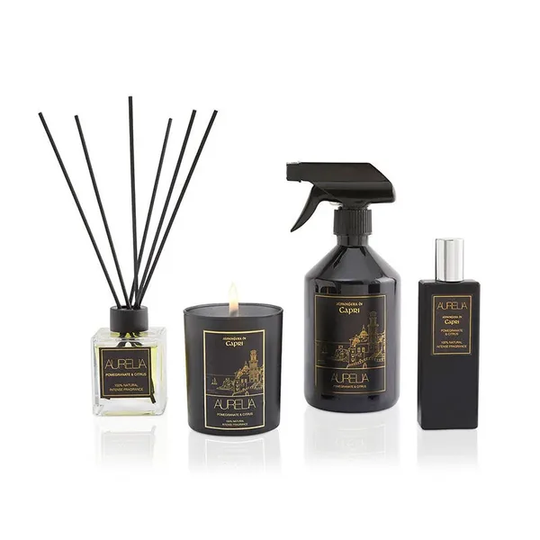 Aurelia Geneve Pomegranate and Lemon Scented Candle 180 gr- Transparent 3