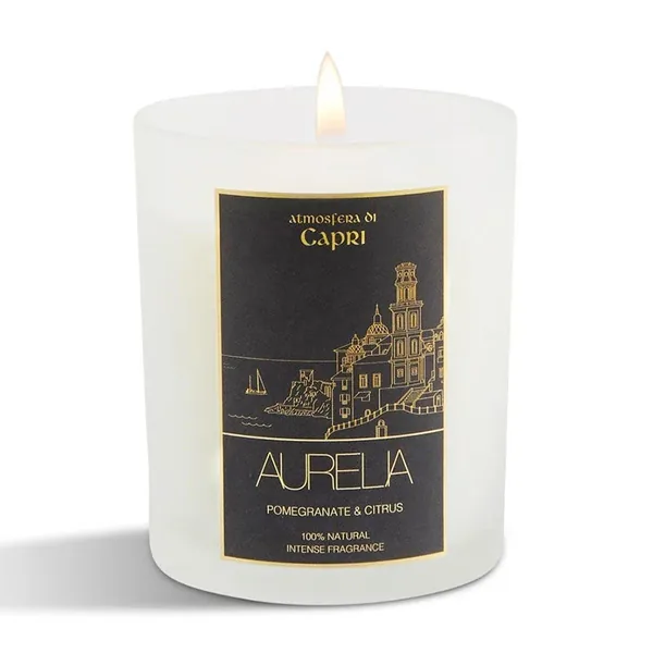 Aurelia Geneve Pomegranate and Lemon Scented Candle 180 gr- Transparent 4