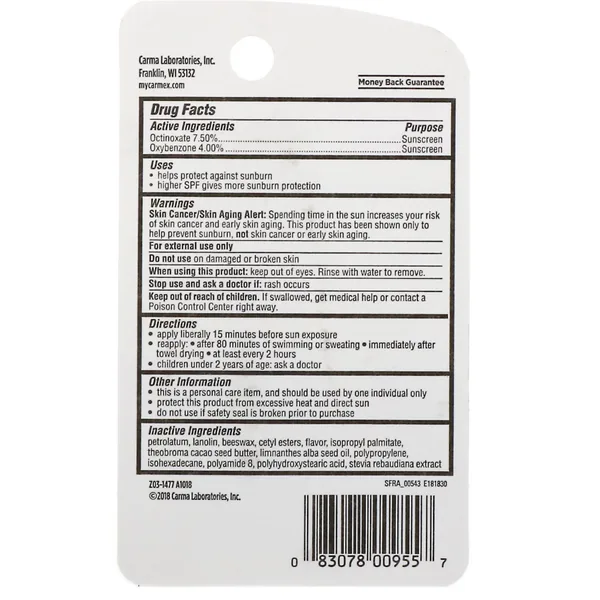 Carmex Lip Balm Fresh Cherry Spf15+ 10 gr 5