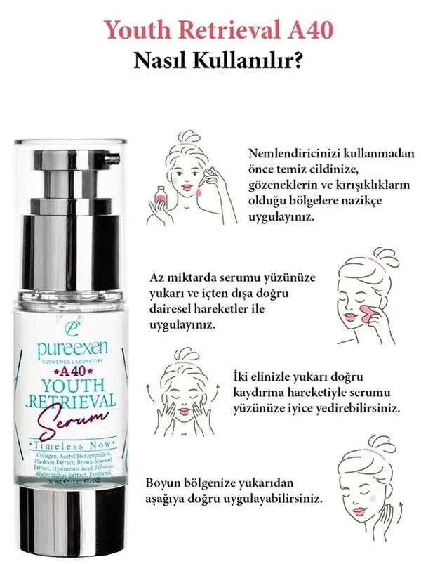 Pureexen Youth Retrieval A40 Care Serum for Mature Skin 30 ml 3