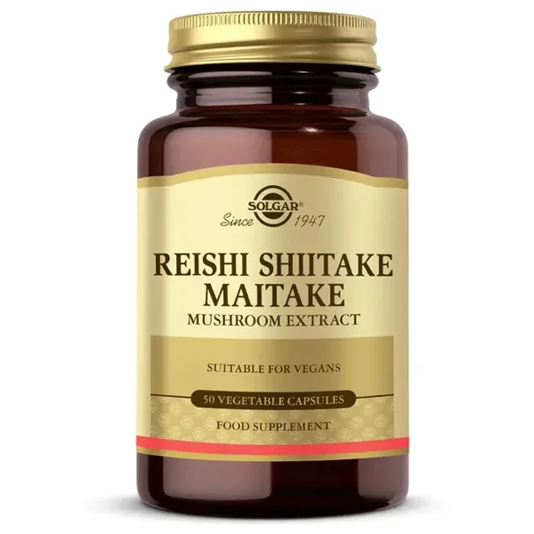 Solgar Reishi Shiitake Maitake Mushroom Extract 50 Vegetable Capsules 2