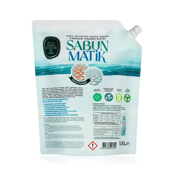 Eyüp Sabri Tuncer Natural Olive Oil Laundry Washing Liquid Colors 1,5 lt 2