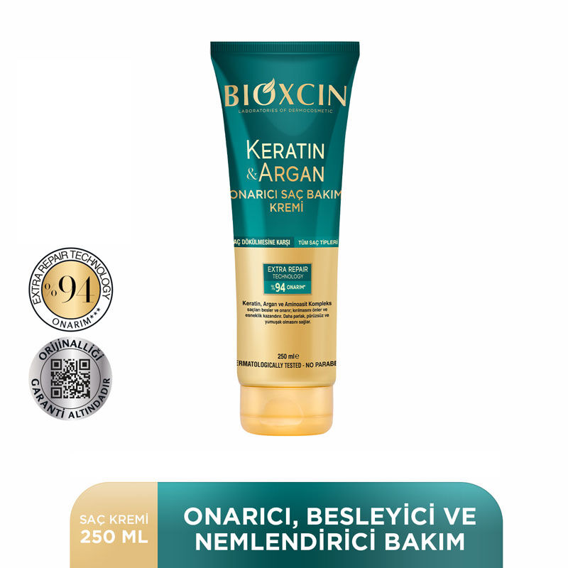 Bioxcin Keratin And Argan Repairing Hair Care Cream 250 ml 4