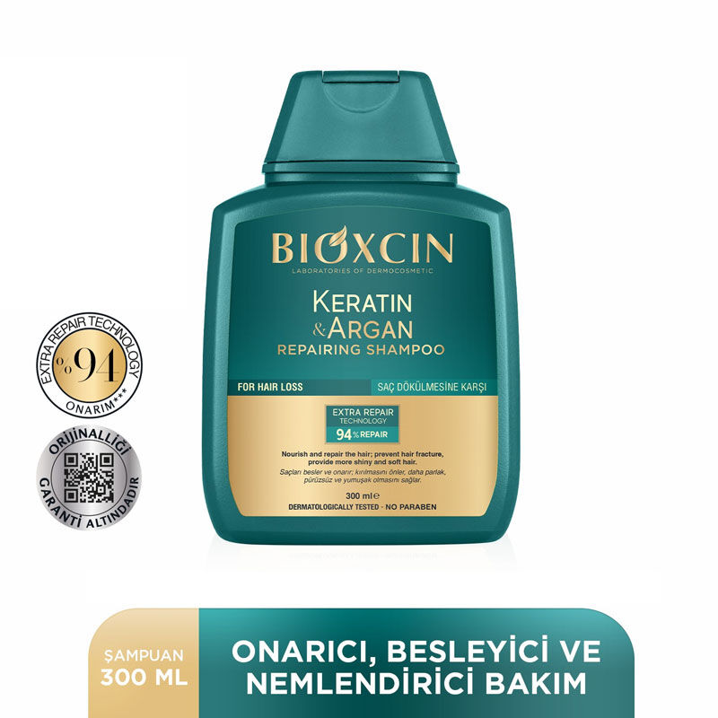 Bioxcin شامبو بيوكسين كيراتين وأرغان لإصلاح الشعر 300 مل 4
