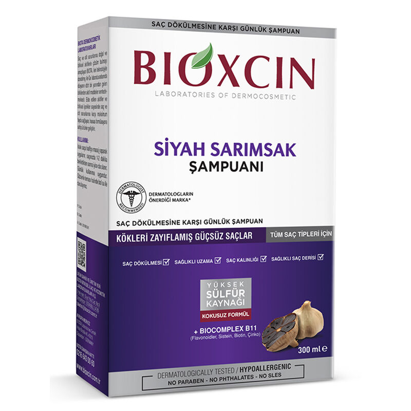 Bioxcin Black Garlic Shampoo For Hair Loss 300 ml 2