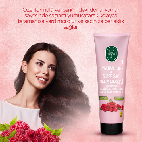 Eyüp Sabri Tuncer Raspberry Vinegar and Super Hair Care Mask 250 ml 2