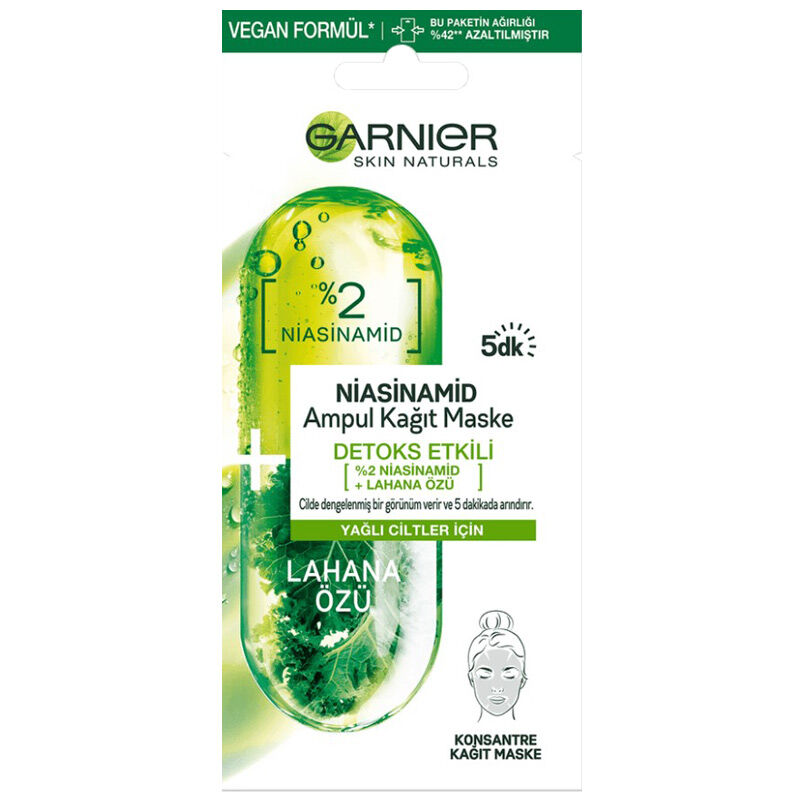 Détoxifiez & Équilibrez: Masque Tissu Niacinamide Garnier