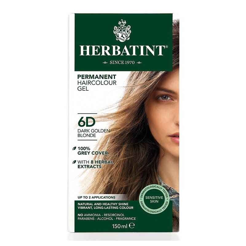 احصلي على لون شعر حيوي ودائم مع Herbatint 6D أشقر غامق ذهبي