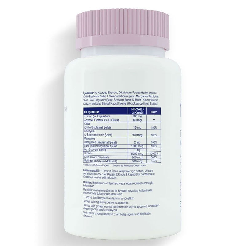 Moni Vitamins كبسولات إناتورا موني ترايس بيوتين ومستخلص ذيل الحصان متعدد الفيتامينات، 60 كبسولة عشبية 2