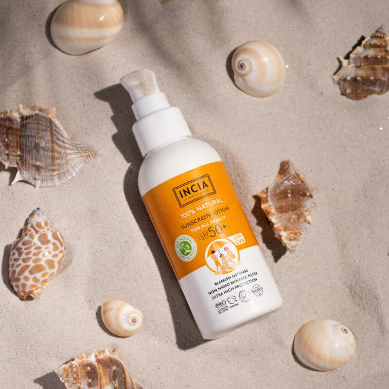 حماية شمسية فائقة للعائلة مع لوشن INCIA الطبيعي SPF50+ 2