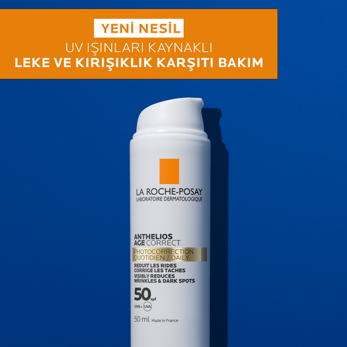 La Roche-Posay كريم الوجه المضاد للشيخوخة أنثيليوس إيج كوريكت بعامل حماية من الشمس 50+ من لا روش بوزيه، 50 مل 3