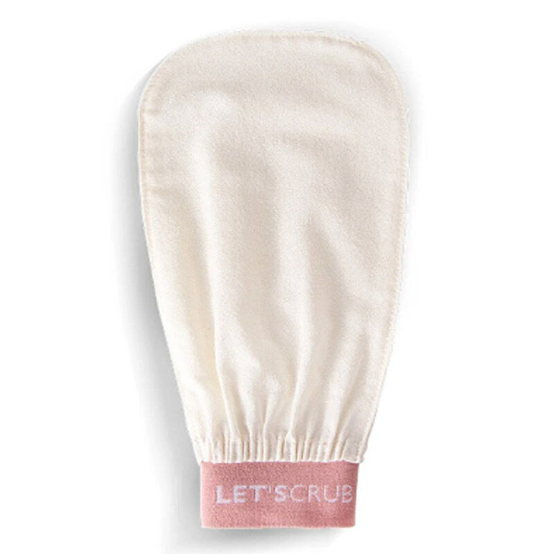 Letscrub 100% Seiden-Badewaschhandschuh - Ecru 15x26 cm 5