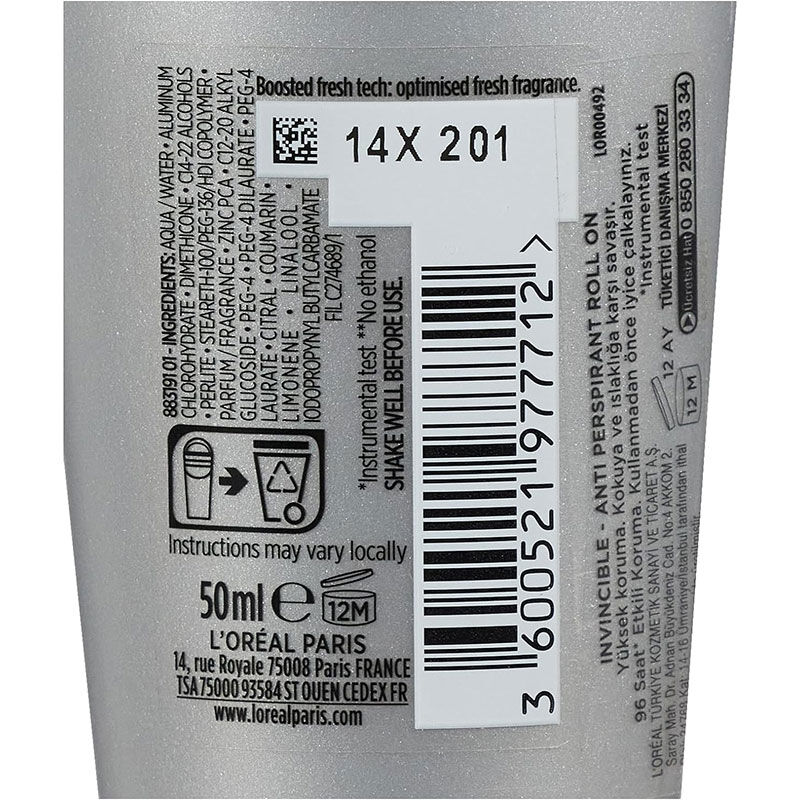 Protection 96H Anti-Transpirant Loreal Men Expert Invincible 4