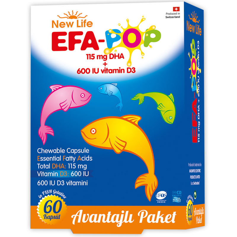 استمتع بـ DHA وفيتامين D3 مع كبسولات New Life EFA Pop