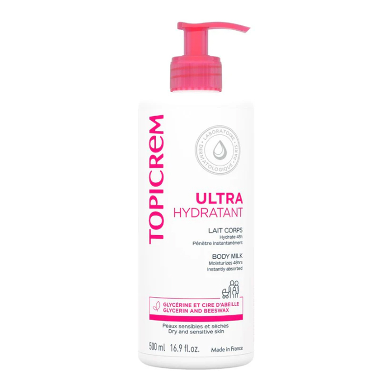 Hydratez 48h : Lait Corps Ultra-Hydratant Topicrem 500 ml