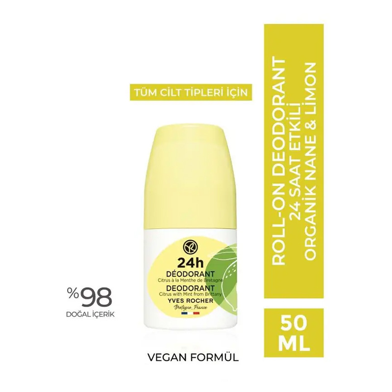 Yves Rocher Unisex Roll-on Deodorant - Organic Mint and Lemon 50 ml 4