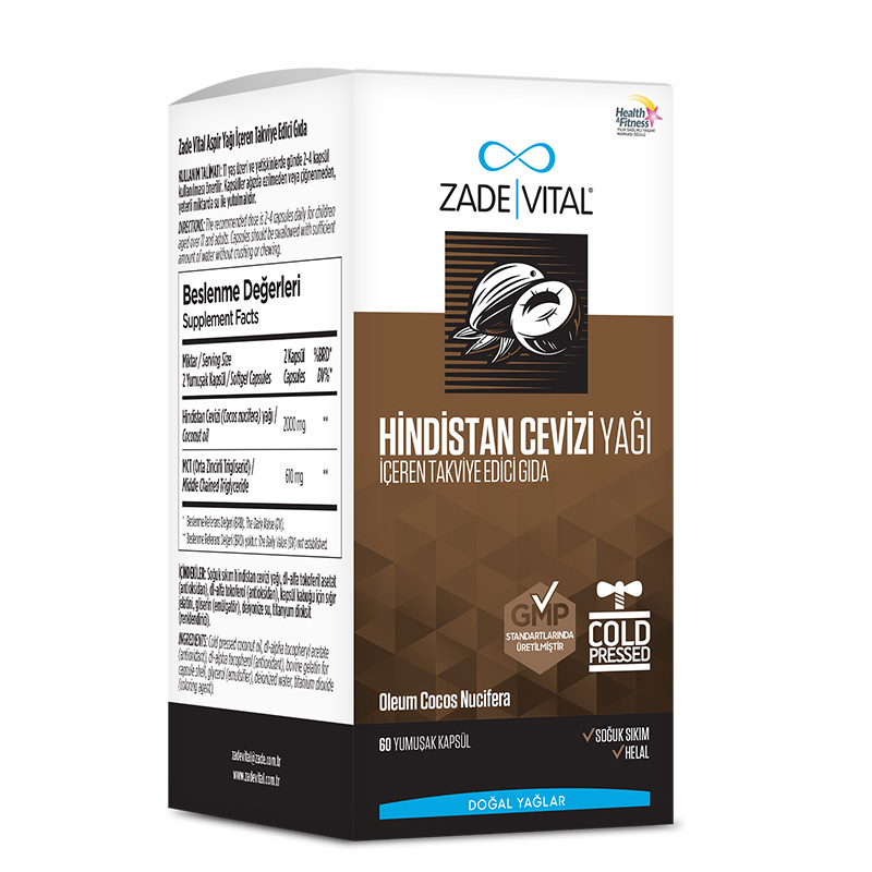Zade Vital Coconut Oil 60 Softgels 1000mg 3