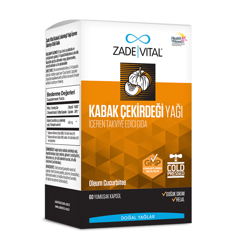 Zade Vital Pumpkin Seed Oil 60 Capsules 3