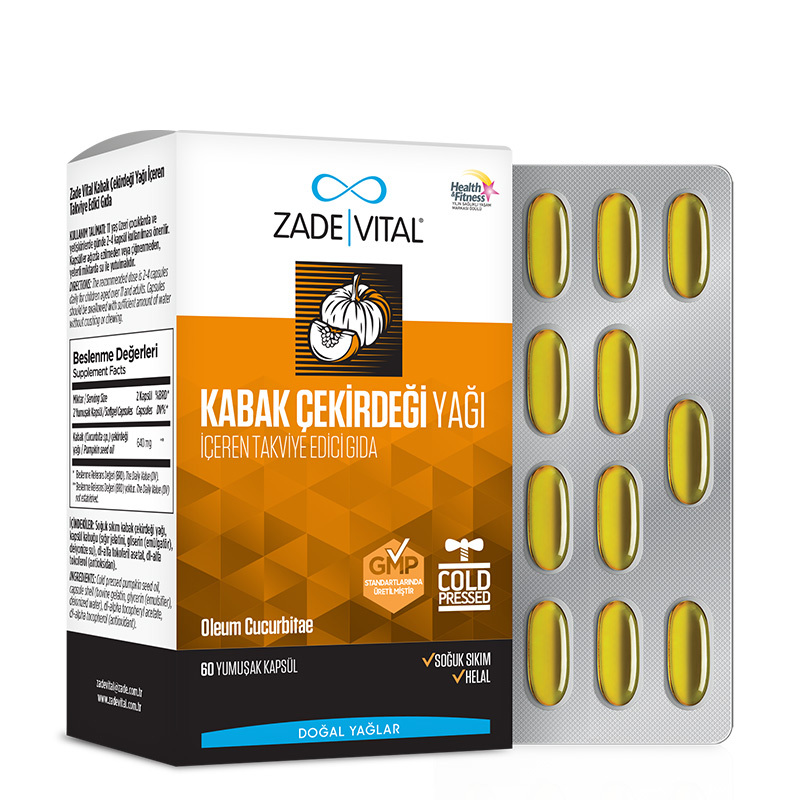 Zade Vital Pumpkin Seed Oil 60 Capsules 2